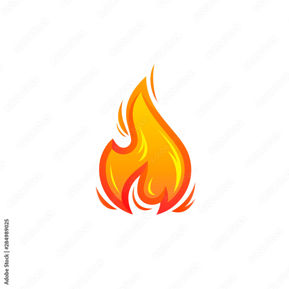 Fire flame abstract vector icon. Fire flame abstract vector icon.