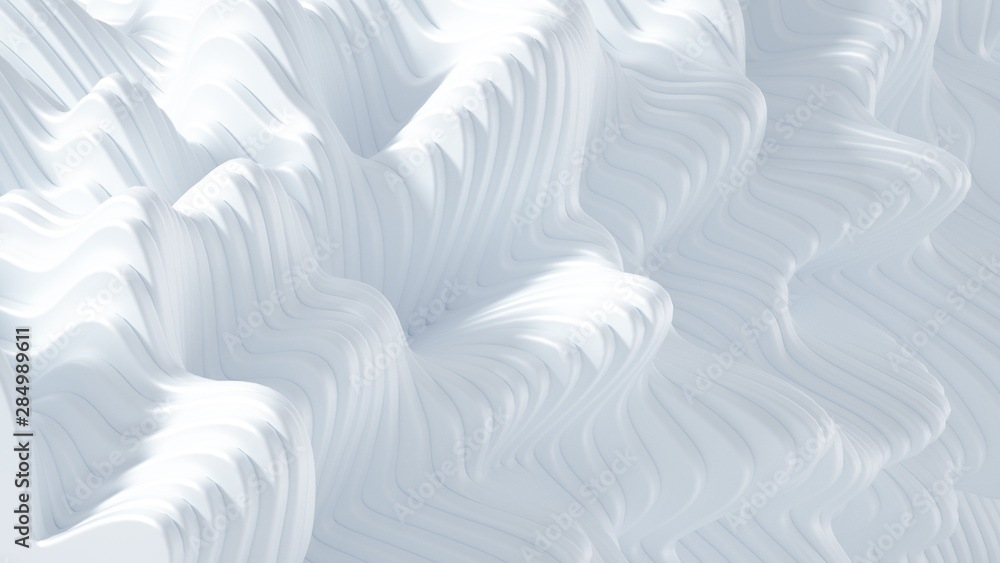 Elegant smooth wave lines background. 3d illustration, 3d rendering. Elegant smooth wave lines background. 3d illustration, 3d rendering.