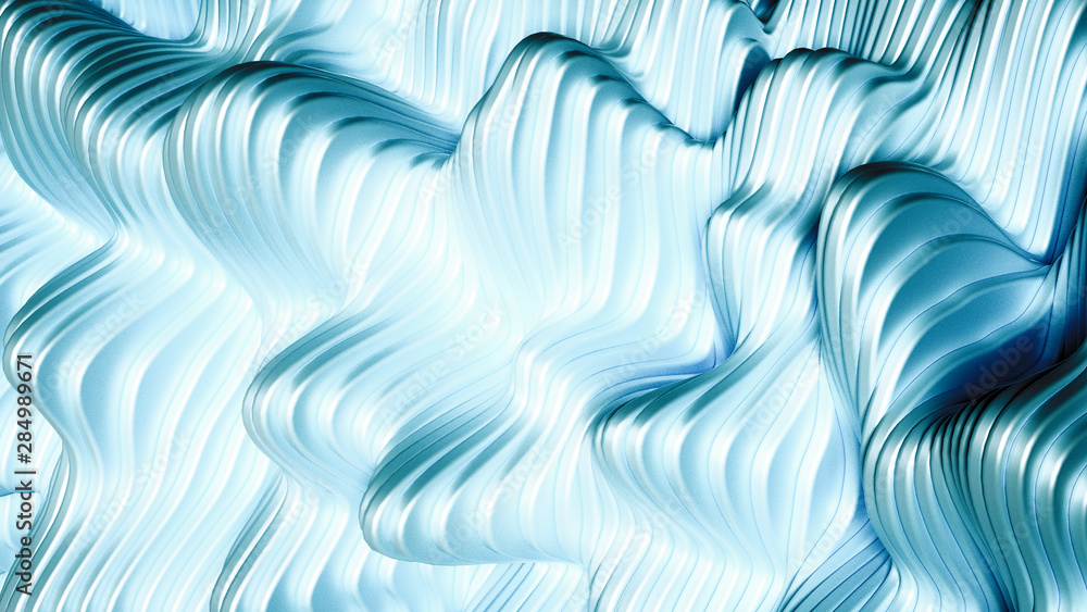 Elegant smooth wave lines background. 3d illustration, 3d rendering. Elegant smooth wave lines background. 3d illustration, 3d rendering.