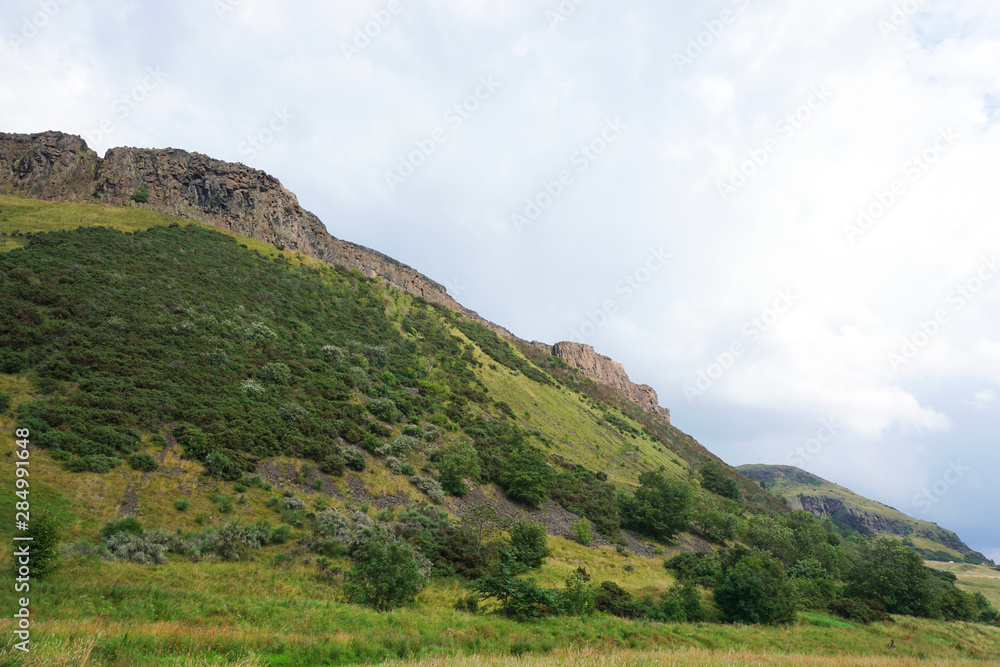 View over Arthur's Seat and the Salisbury Crags in Edinburgh View over Arthur's Seat and the Salisbury Crags in Edinburgh