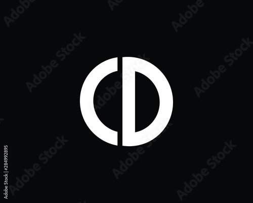 Outstanding Professional Elegant Trendy Awesome Artistic Black and White Color OO CD OC OD Initial Based Alphabet Icon Logo