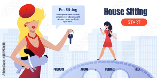 Landing Page for Search House and Pet Sitting Ad