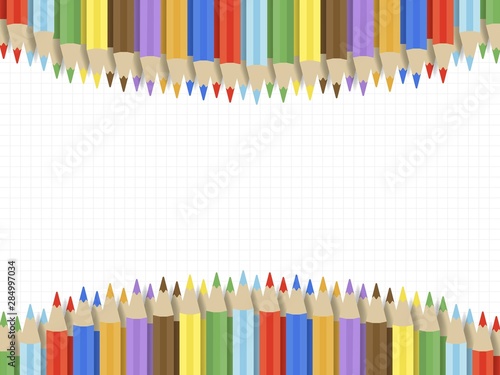 Back to school, Colored Pencil poster template