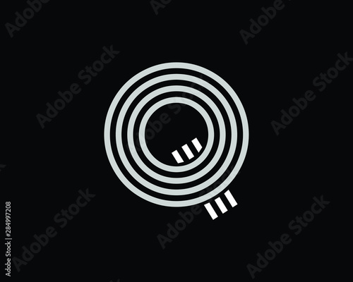 Outstanding Professional Elegant Trendy Awesome Artistic Black and White Color OQ QQ Initial Based Alphabet Icon Logo