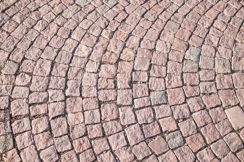 Stone Square brick block walk way for texture background.