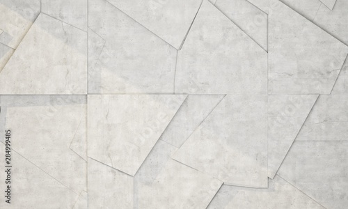 concrete wall with geometric shapes