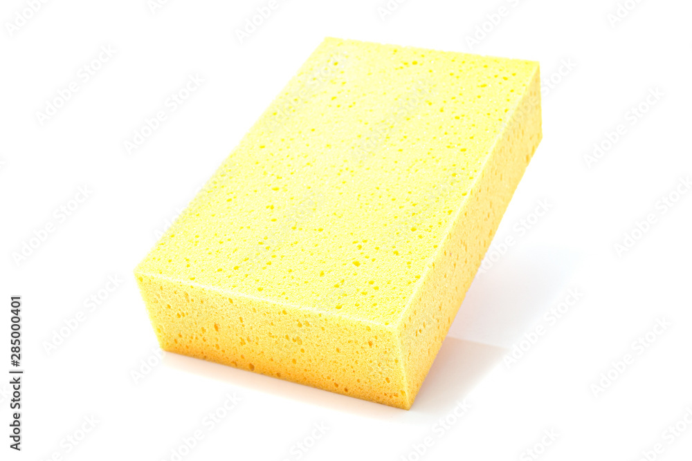 Sponge for cleaning isolated on white background.