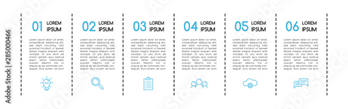 Diagram with 6 options. Infographic. Vector