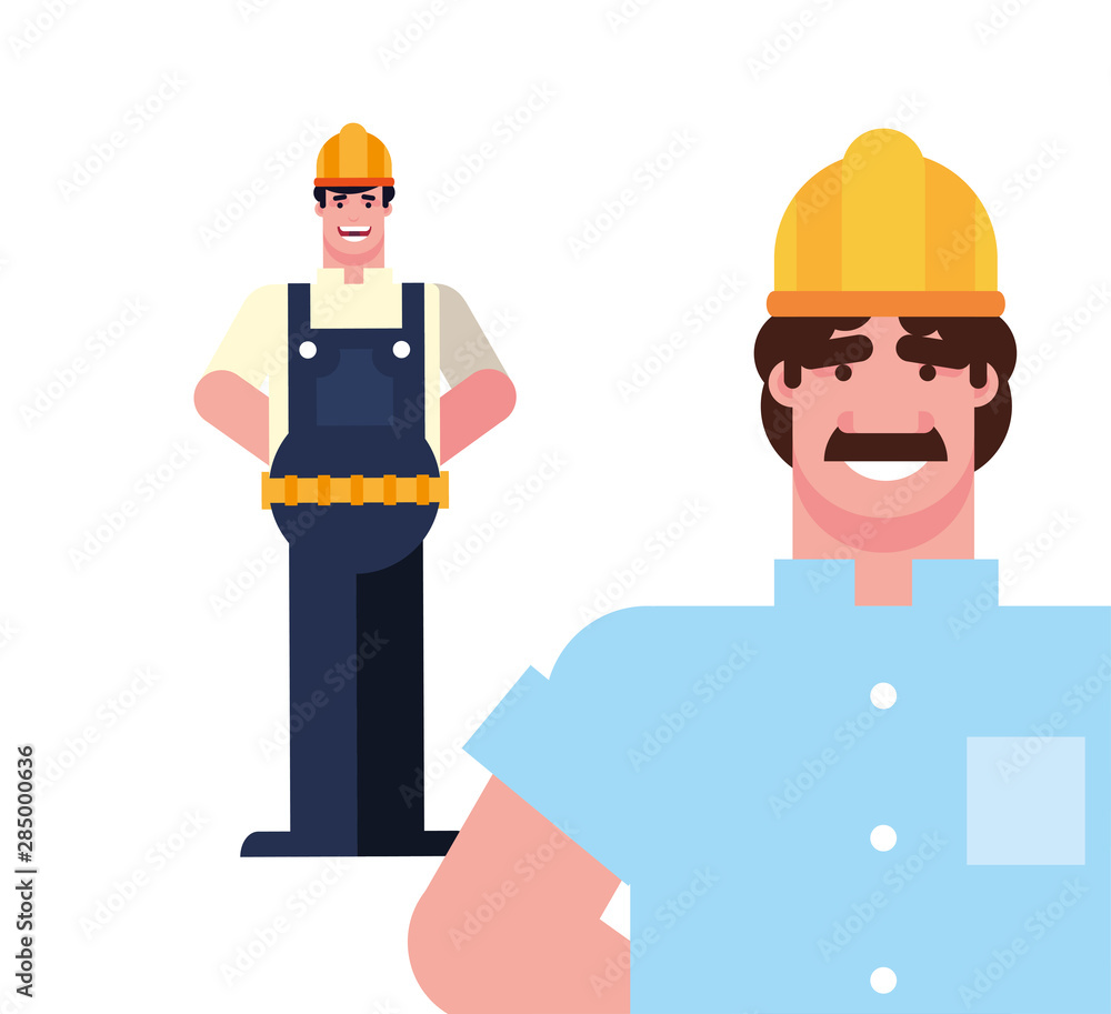 flat design people happy labor day flat design people happy labor day