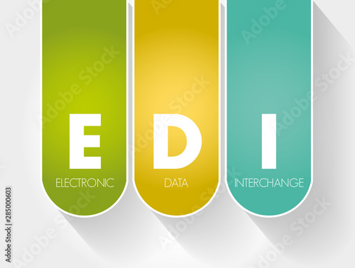 EDI - Electronic Data Interchange acronym, technology concept background