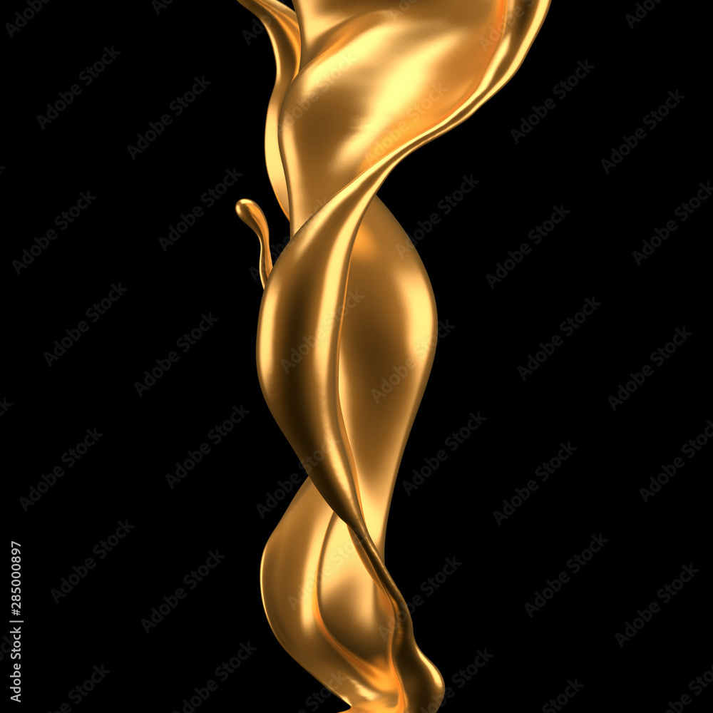 Luxury elegant splash liquid gold. 3d illustration, 3d rendering. Luxury elegant splash liquid gold. 3d illustration, 3d rendering.