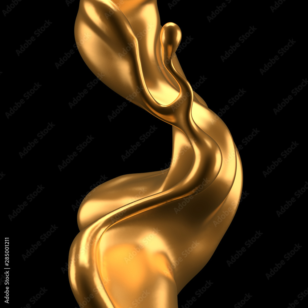 Luxury elegant splash liquid gold. 3d illustration, 3d rendering. Luxury elegant splash liquid gold. 3d illustration, 3d rendering.