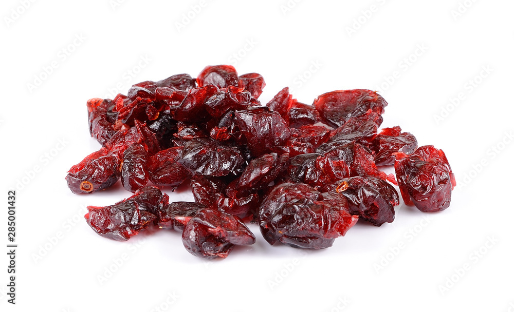 dried cranberries isolated on white background dried cranberries isolated on white background