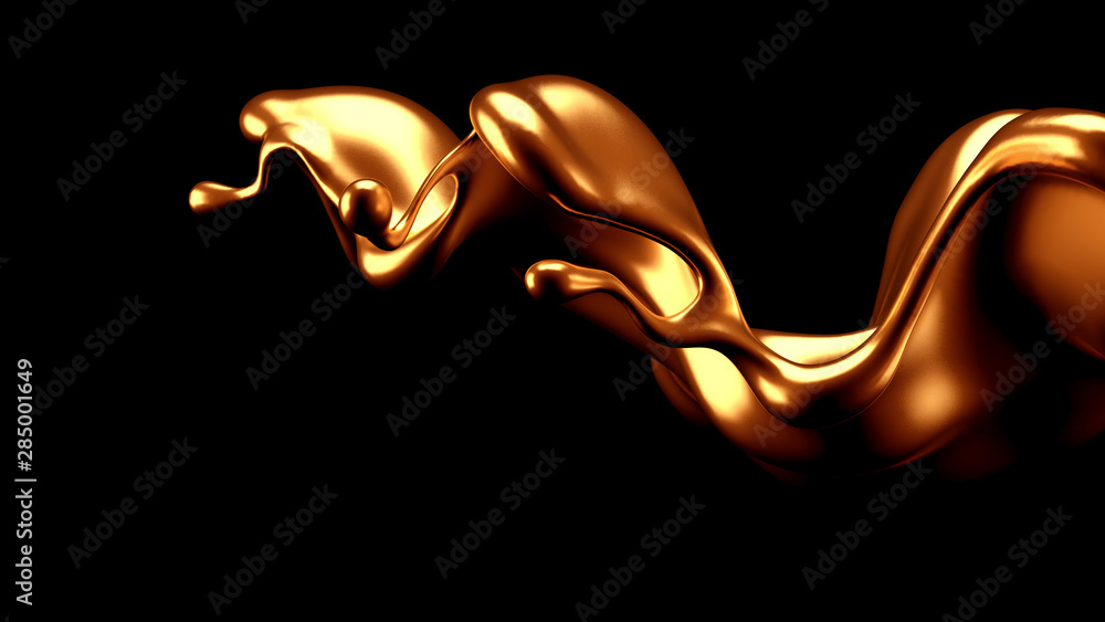 Luxury elegant splash liquid gold. 3d illustration, 3d rendering. Luxury elegant splash liquid gold. 3d illustration, 3d rendering.