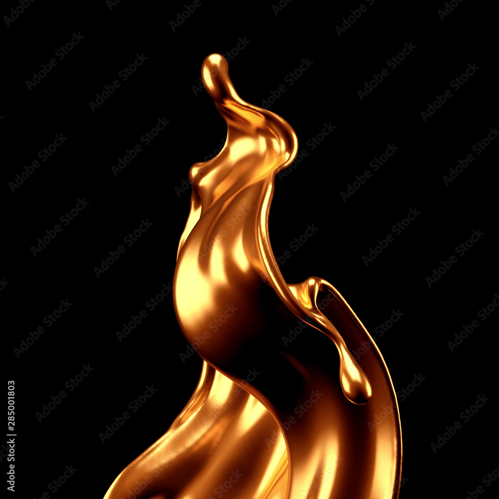 Luxury elegant splash liquid gold. 3d illustration, 3d rendering. Luxury elegant splash liquid gold. 3d illustration, 3d rendering.