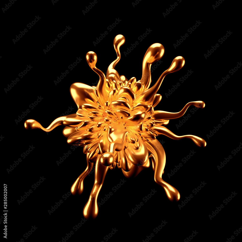 Luxury elegant splash liquid gold. 3d illustration, 3d rendering. Luxury elegant splash liquid gold. 3d illustration, 3d rendering.