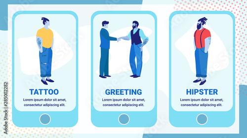 Tattoo Studio or Barbershop Service Mobile App Set