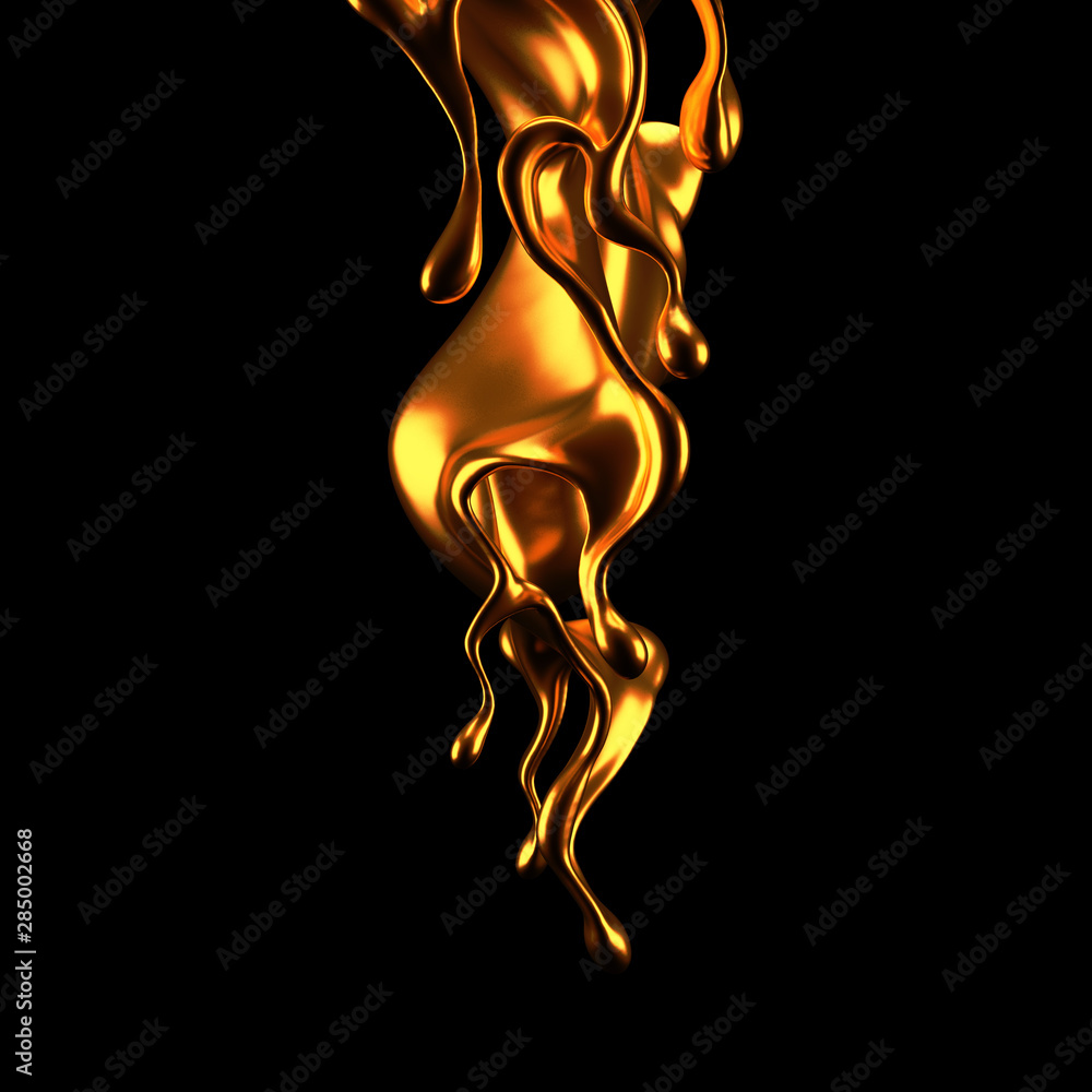 Luxury elegant splash liquid gold. 3d illustration, 3d rendering. Luxury elegant splash liquid gold. 3d illustration, 3d rendering.