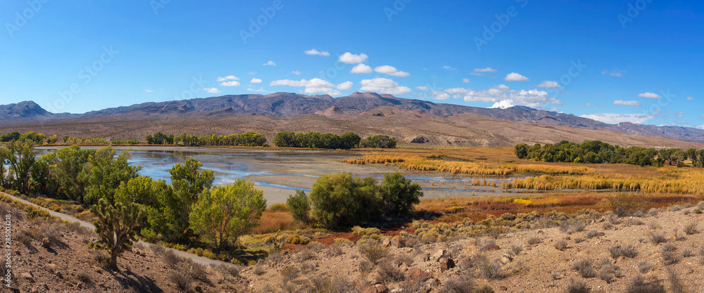 Pahranagat Lake located in the Pahranagat National Wildlife Refuge, Nevada