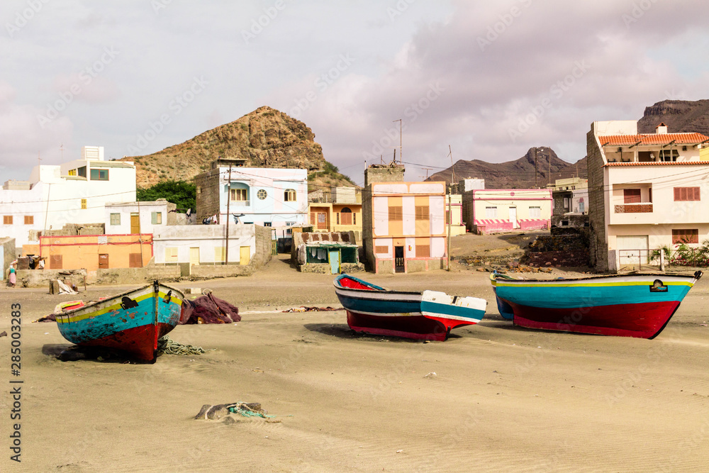 Fisherboote bei Sao Pedro, Sao Vicente, Cape Verde