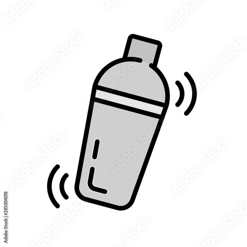 Shaker filled icon, Device used to mix beverages