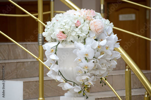 Flaral detail of the decoration for a wedding in Russia  photo