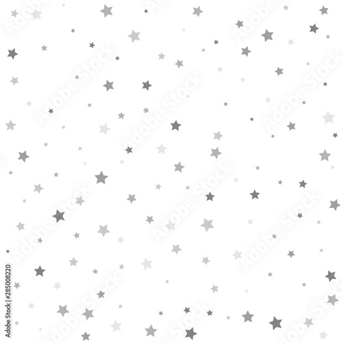 Template for holiday designs  invitation  party  birthday  wedding. Falling silver stars abstract decoration for party  birthday celebrate  anniversary or event  festive.