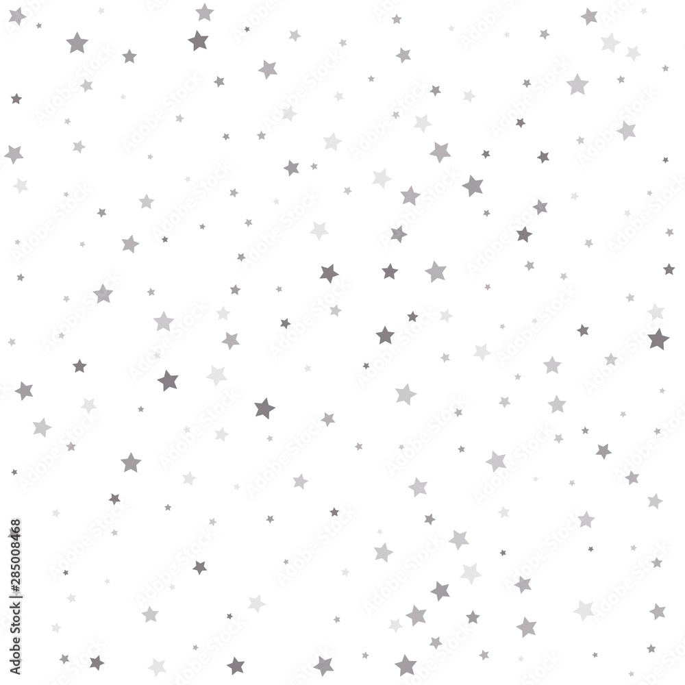 Glitter pattern for banner, greeting card. Silver flying stars confetti magic cosmic christmas vector. Glitter pattern for banner, greeting card. Silver flying stars confetti magic cosmic christmas vector.