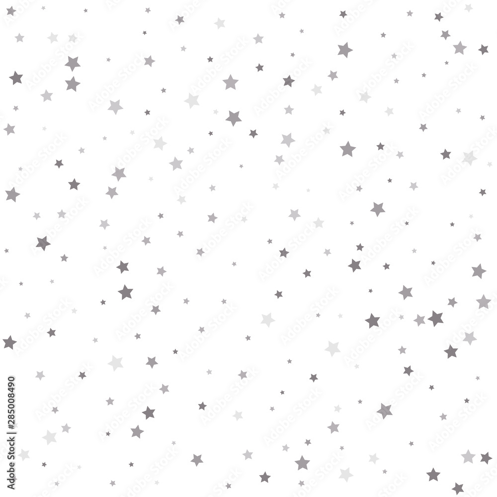 Holiday party decor. Abstract pattern of random falling silver stars. Holiday party decor. Abstract pattern of random falling silver stars.