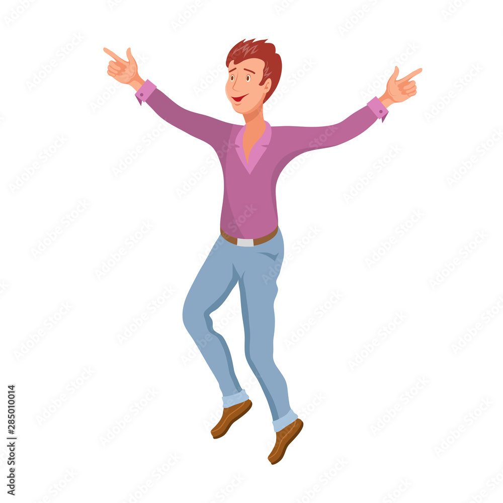 Jumping or Dancing Man. Cartoon character. Party People. Cheerful jumping Man. Smiling Happy Human Face.Fashion Jumping Man. Different emotions. Dancing Man.Vector graphics to design. Jumping or Dancing Man. Cartoon character. Party People. Cheerful jumping Man. Smiling Happy Human Face.Fashion Jumping Man. Different emotions. Dancing Man.Vector graphics to design.