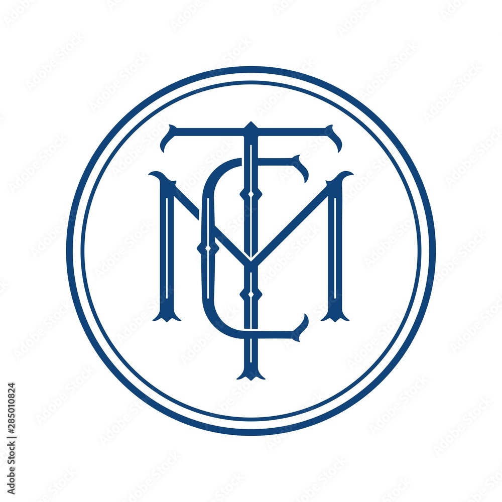 minimalist hipster monogram vector logo