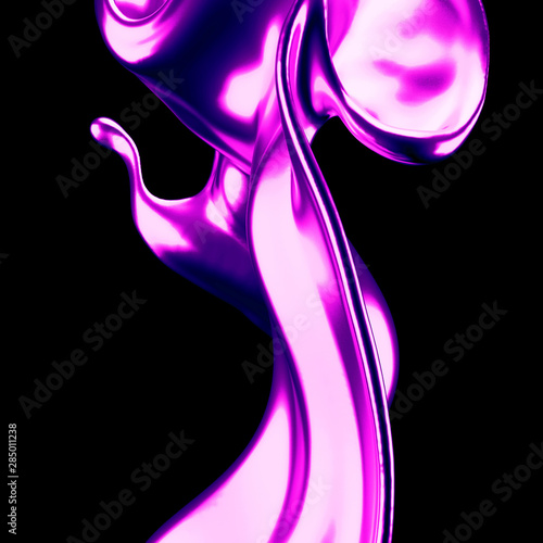 Wallpaper Mural Luxury elegant splash liquid gold. 3d illustration, 3d rendering. Torontodigital.ca