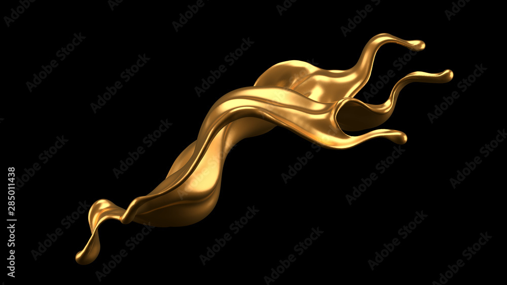 Luxury elegant splash liquid gold. 3d illustration, 3d rendering. Luxury elegant splash liquid gold. 3d illustration, 3d rendering.