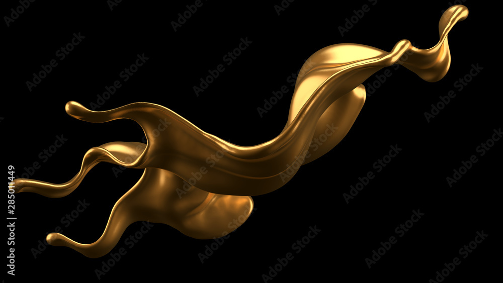Luxury elegant splash liquid gold. 3d illustration, 3d rendering. Luxury elegant splash liquid gold. 3d illustration, 3d rendering.