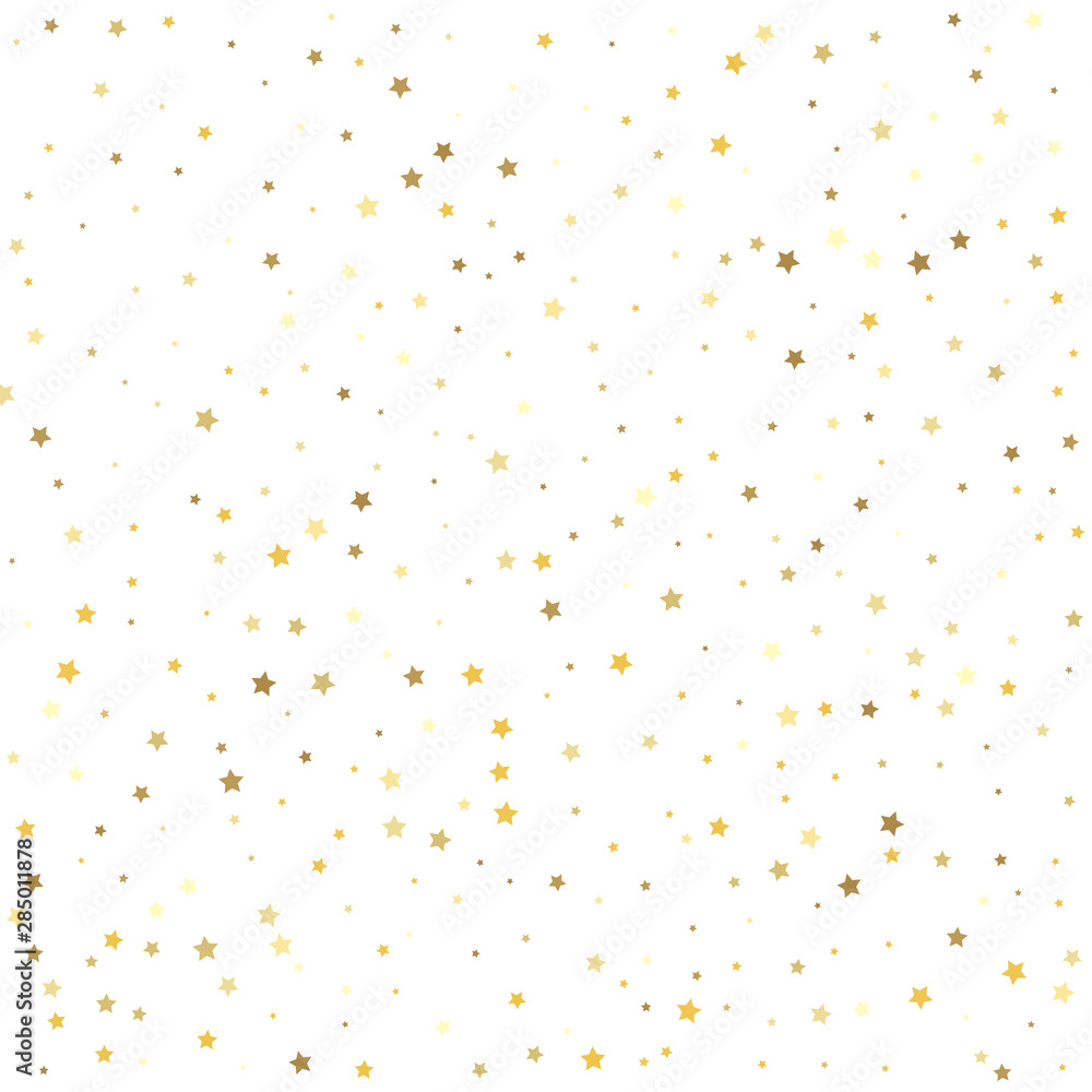 Falling golden abstract decoration for party, birthday celebrate, anniversary or event, festive. Sparkle tinsel elements celebration graphic design.