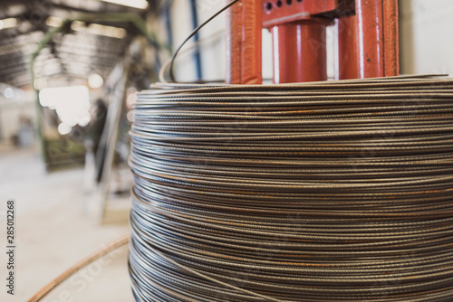 iron cable in factory for make building structures