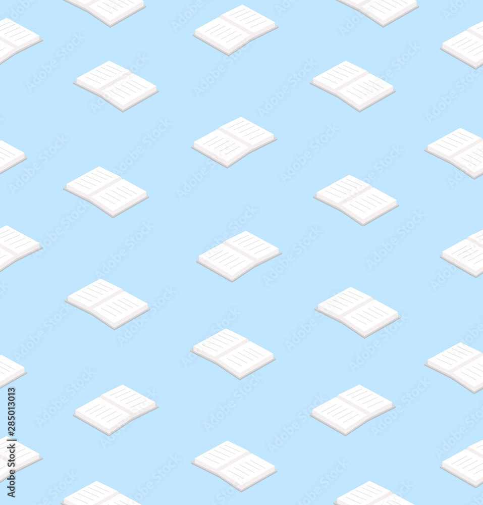 white books flat design seamless pattern white books flat design seamless pattern