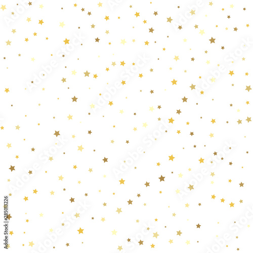 Sparkle tinsel elements celebration graphic design. Golden stars on a square background.
