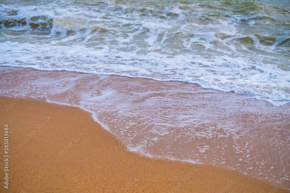 Summer vacation view of the blue sky with beautiful sea. wave ocean on sandy beach. for travel in the holidays. nature background. Summer vacation view of the blue sky with beautiful sea. wave ocean on sandy beach. for travel in the holidays. nature background.