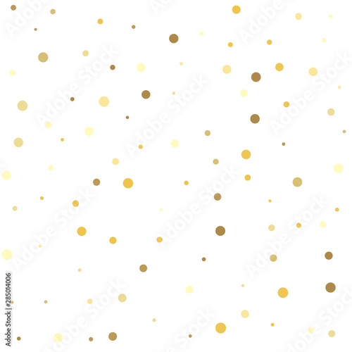 Holiday party decor. Confetti cover from gold dots.