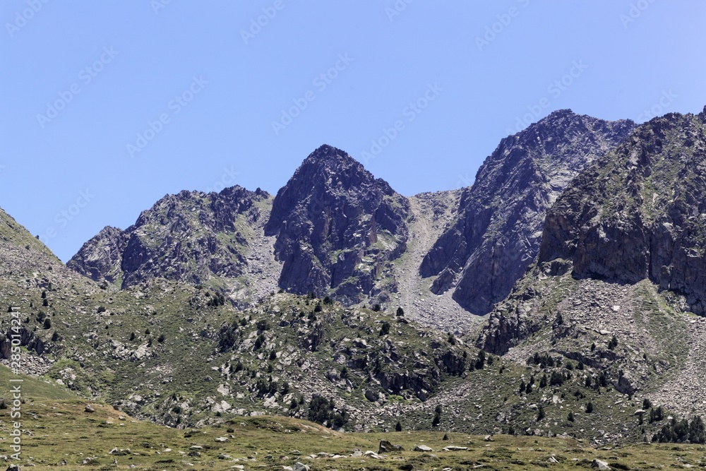 Fototapeta premium Landscape at the Pas de la Casa in Andorra.