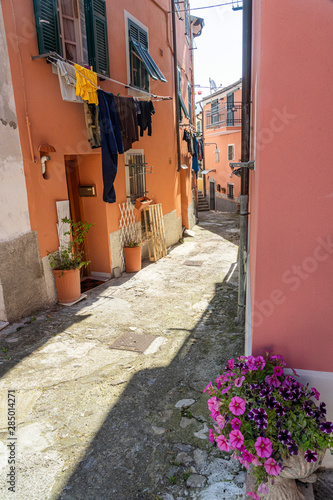 Colorful buildings of Castelnuovo Magra, Liguria