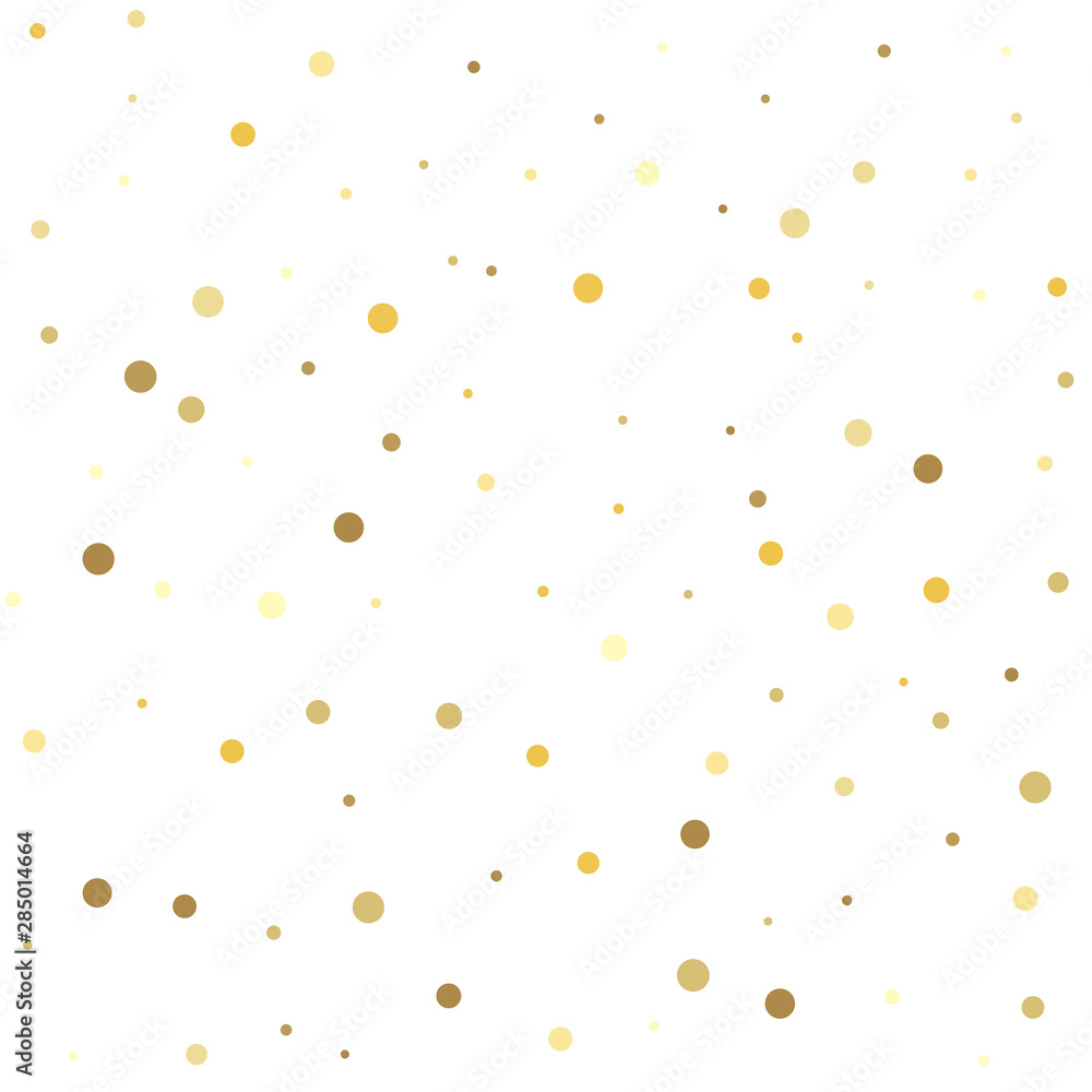 Christmas and New Year card, invitation, postcard, paper packaging. Gold dots on a white background. Christmas and New Year card, invitation, postcard, paper packaging. Gold dots on a white background.