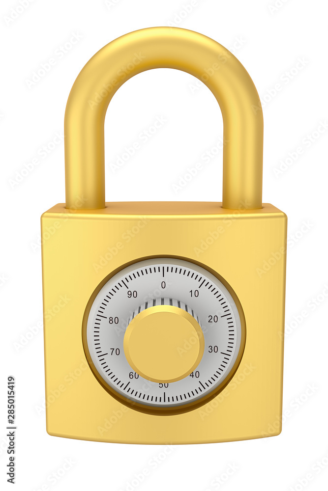 3d golden code padlock isolated on white background. High resolution 3d render. Design Template of Gold Lock for Protection Privacy, Web and Mobile Apps, Logo 3d golden code padlock isolated on white background. High resolution 3d render. Design Template of Gold Lock for Protection Privacy, Web and Mobile Apps, Logo
