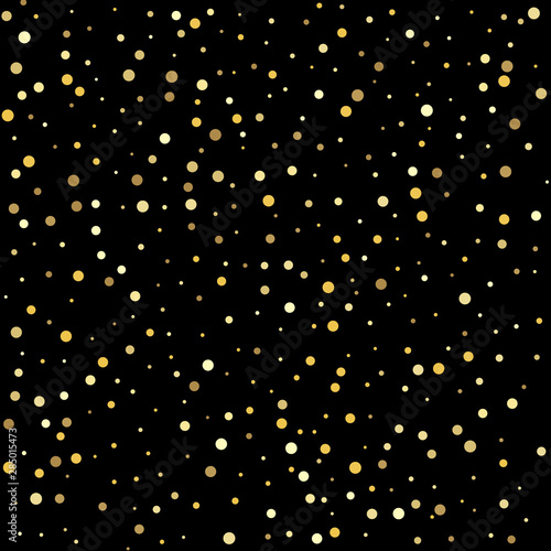 Festival decor. Falling golden dot abstract decoration for party, birthday celebrate, anniversary or event, festive.