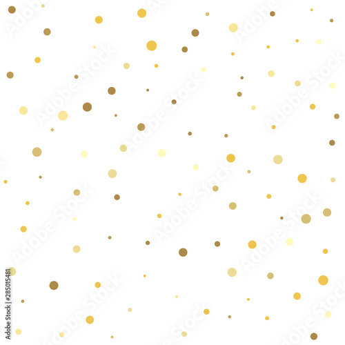 Gold dots. Vector illustration.