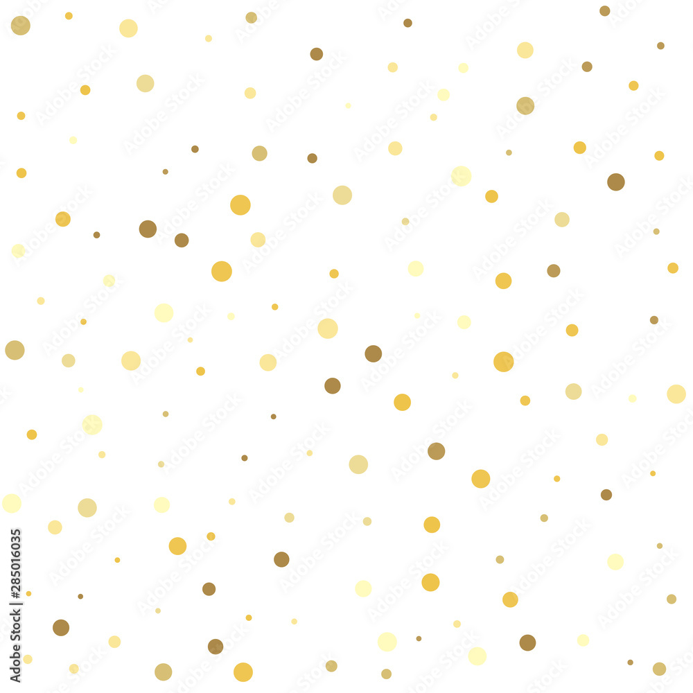 Abstract pattern of random falling gold dots. Holiday party decor. Abstract pattern of random falling gold dots. Holiday party decor.