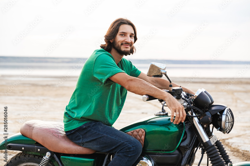 Fototapeta premium Handsome young man wearing casual outfit