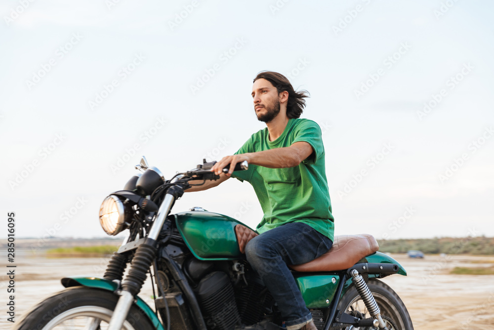 Handsome young man wearing casual outfit