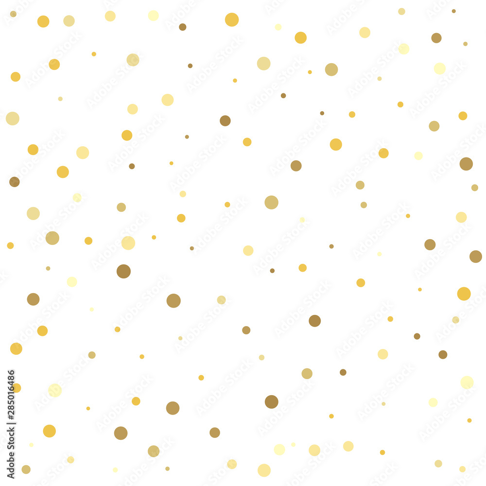 Gold dots. Gold dots on a white background. Gold dots. Gold dots on a white background.